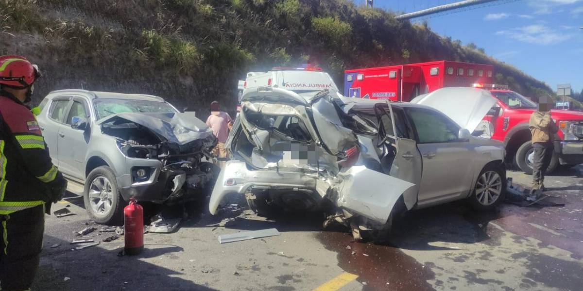 Un siniestro de tránsito se registró en Yaruquí, al oriente de Quito