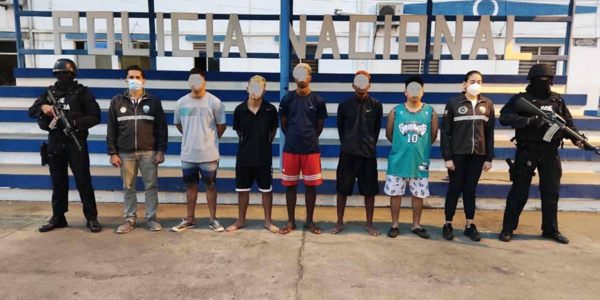 La Policía detiene a 7 integrantes de 'Los Lobos', en operativo ejecutado en El Oro