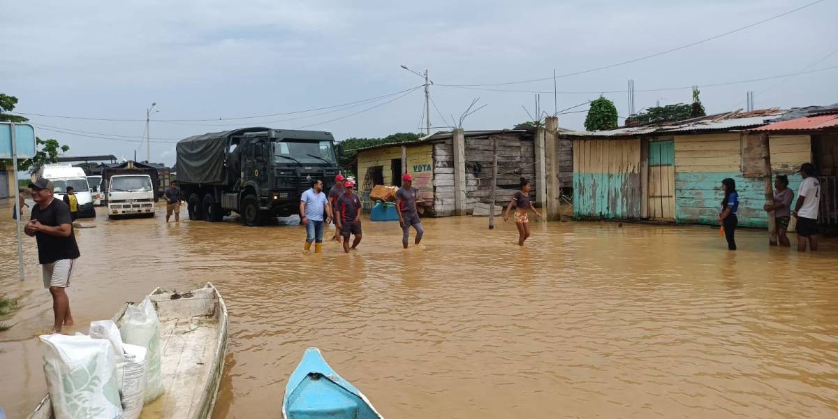 Familias de Balao vuelven a verse afectadas por desbordamiento del río