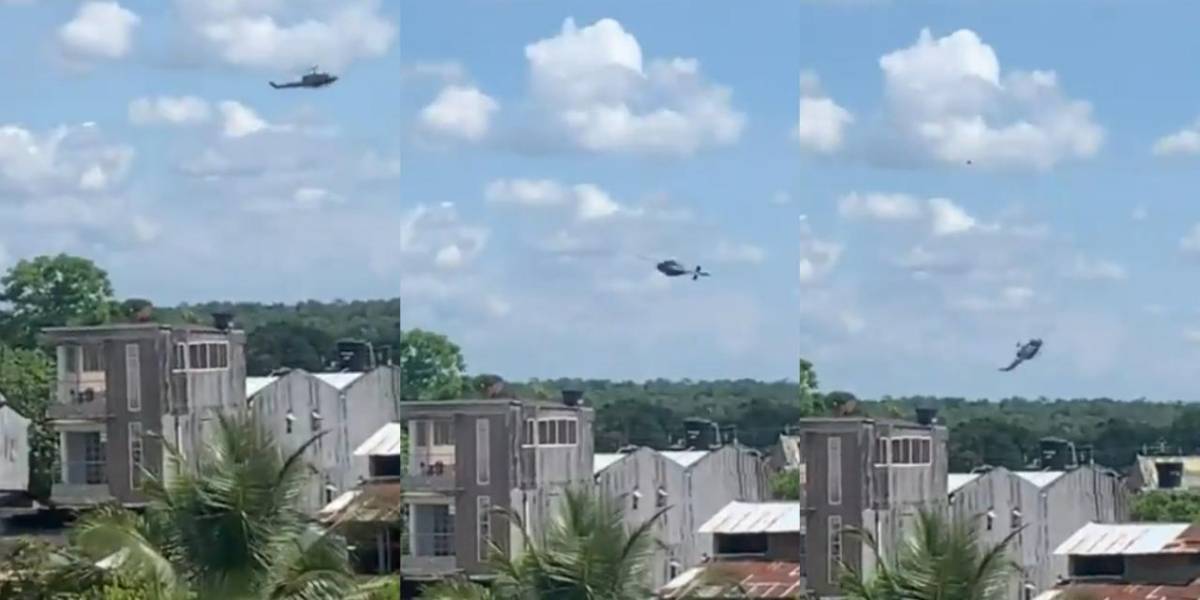 Helicóptero del Ejército colombiano cae en el departamento de Chocó
