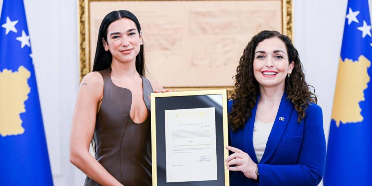 Dua Lipa recibe la ciudadanía kosovar y emociona con un show inolvidable en Pristina