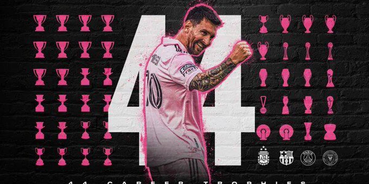 Lionel Messi logró su título número 44 tras ganar la Leagues Cup