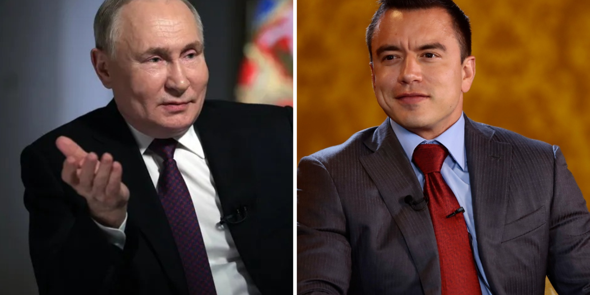 Vladimir Putin envió felicitación a Daniel Noboa tras reelegirse como presidente de Ecuador