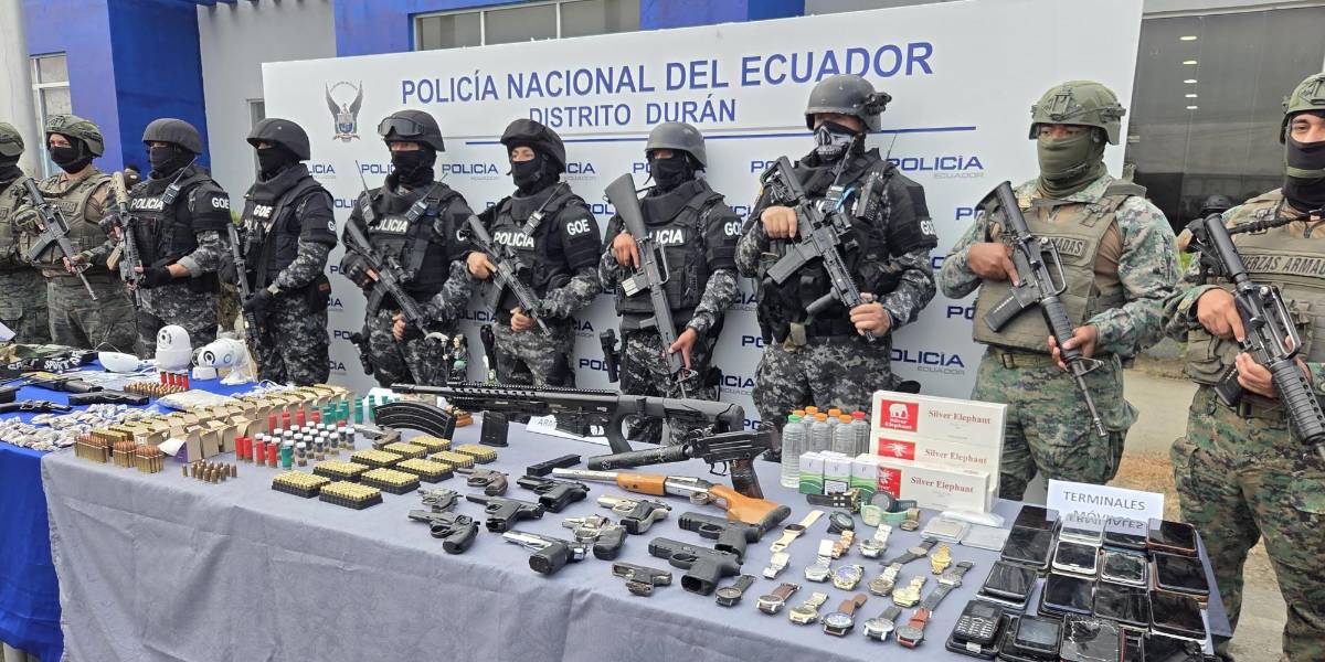 29 capturados y 17 armas incautadas tras operativo Apolo 20 en Guayaquil y Durán