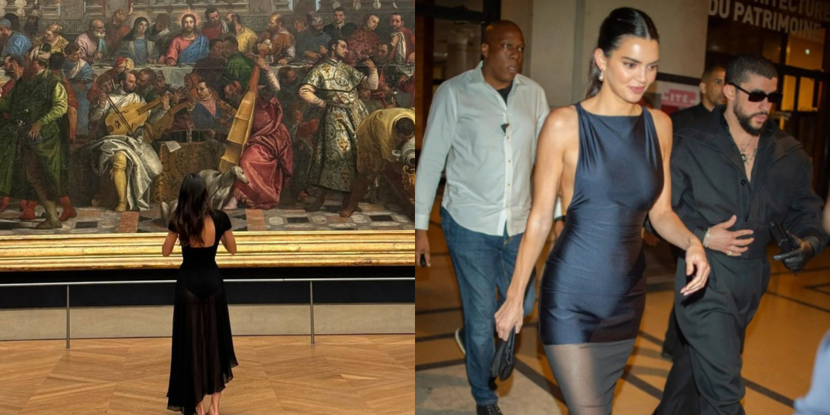 Bad Bunny y Kendall Jenner en una cita romántica, el Museo de Louvre, en París