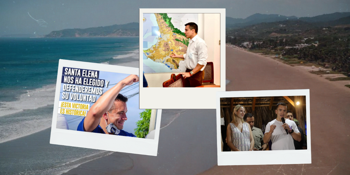 Daniel Noboa dio un simbolismo político a Olón que ahora se enturbia por el proyecto privado de Lavinia Valbonesi