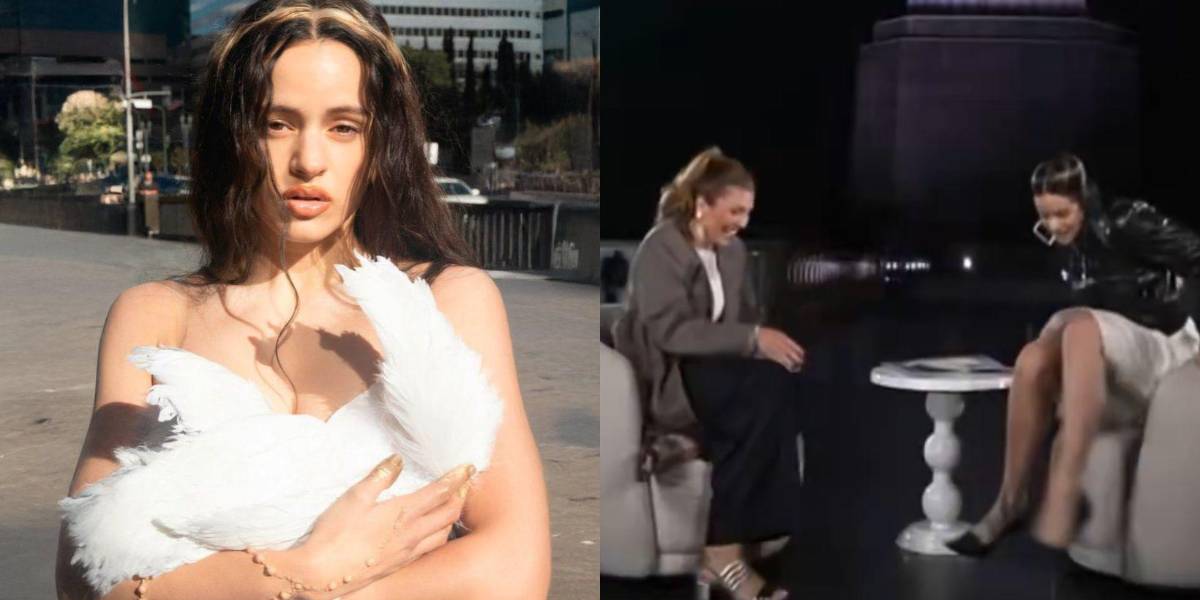 Rosalía huye despavorida de una cucaracha en plena entrevista en Río de Janeiro