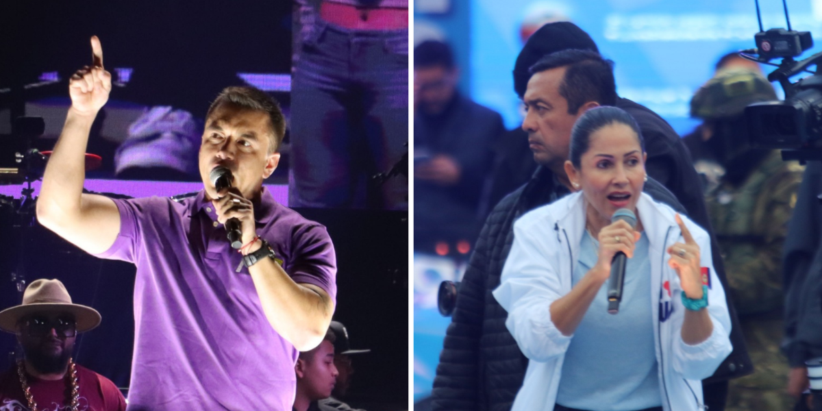 Daniel Noboa y Luisa González cerraron sus campañas electorales con multitudinarias concentraciones en Quito