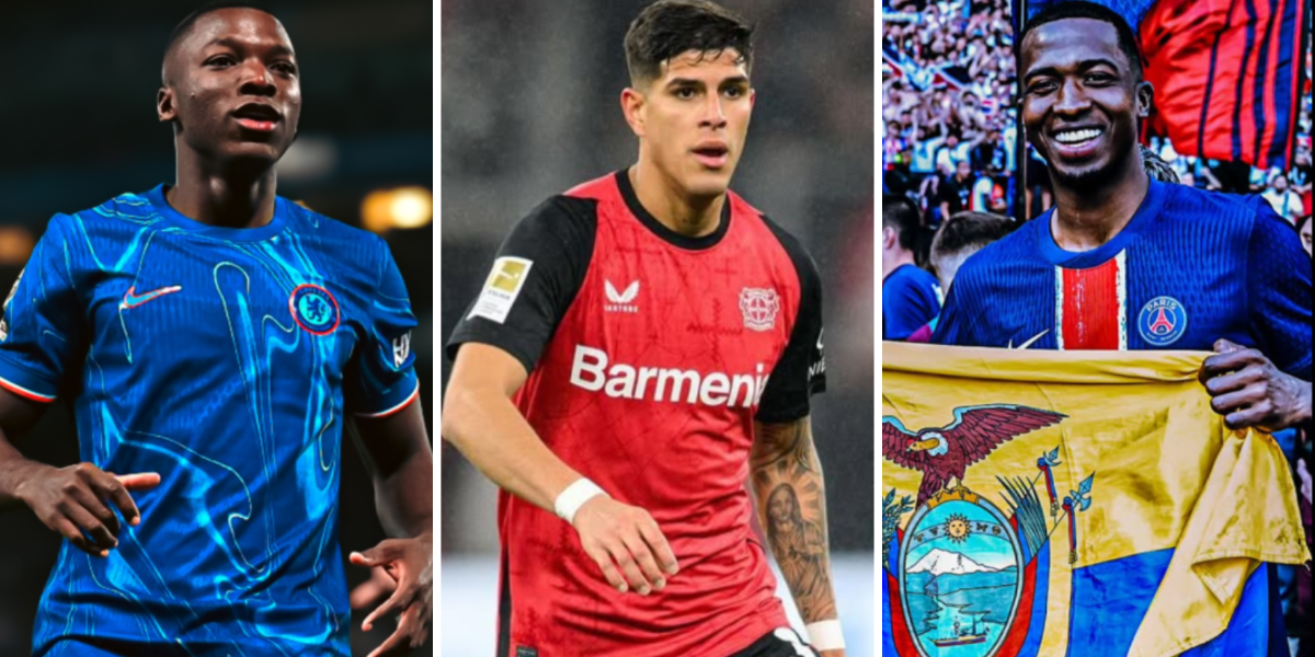 Moisés Caicedo, Piero Hincapié y Willian Pacho entre los 10 sudamericanos Sub 23 mejor valorados