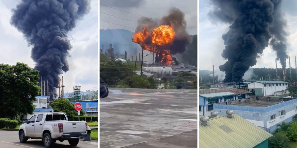 Incendio en la Refinería de Esmeraldas: cinco personas afectadas por el humo