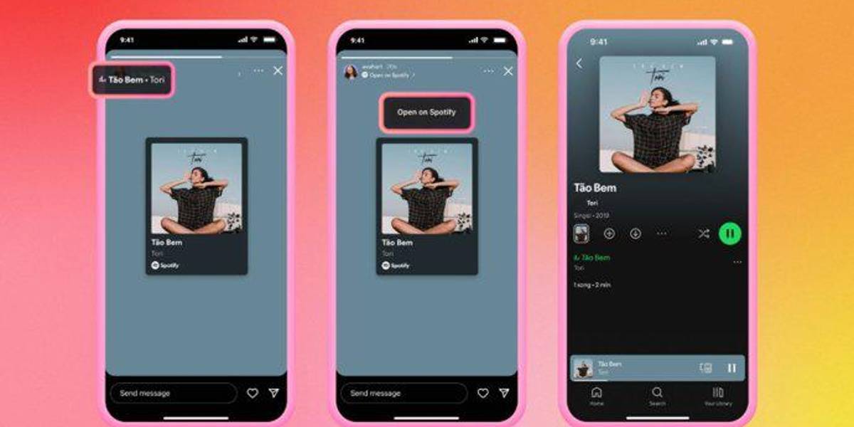 Instagram ahora permite compartir música de Spotify en tiempo real