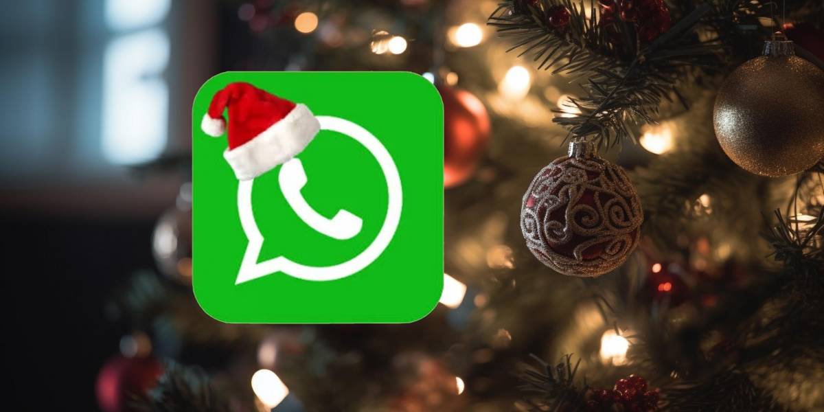 Activa el Modo Navideño con un gorrito para WhatsApp