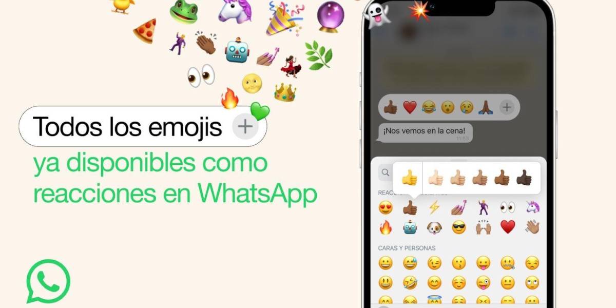 Cómo habilitar el uso de cualquier emoji para reaccionar a mensajes en Whatsapp