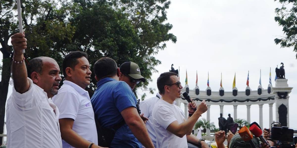 Daniel Noboa señala a la Corte Constitucional en la marcha de Guayaquil: Quieren estar del lado de los criminales