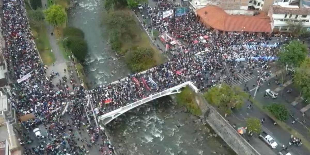 La movilizaciones anunciadas por indígenas de Azuay no se suspenderán pese a la ratificación del gobierno de no ejecutar minería en Quimsacocha