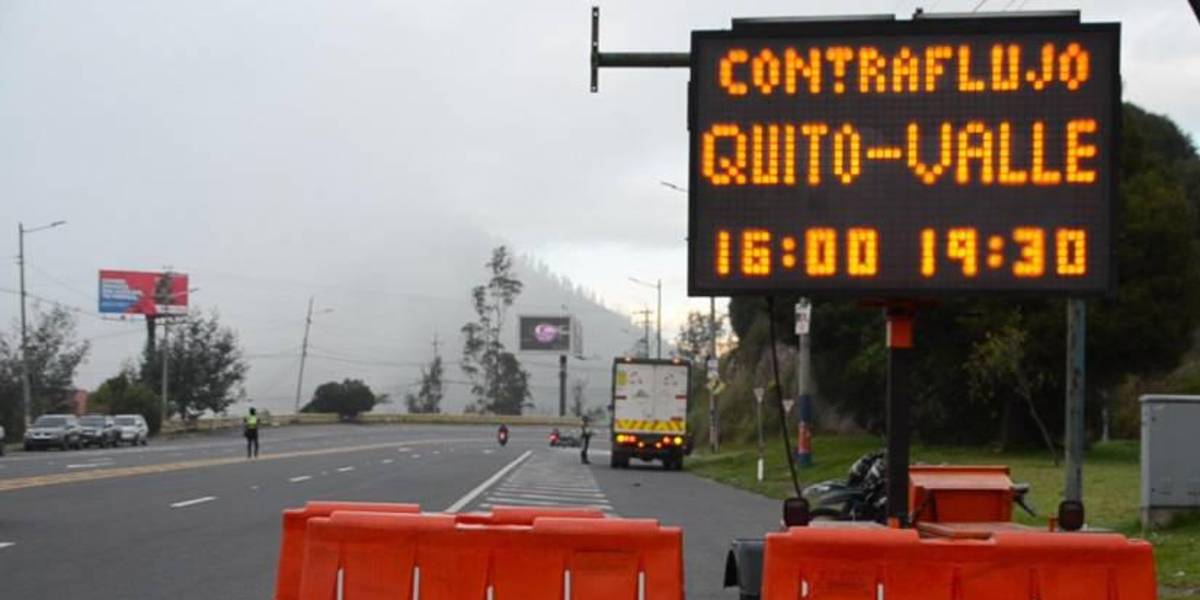 Modifican los horarios del contraflujo en el Túnel Guayasamín