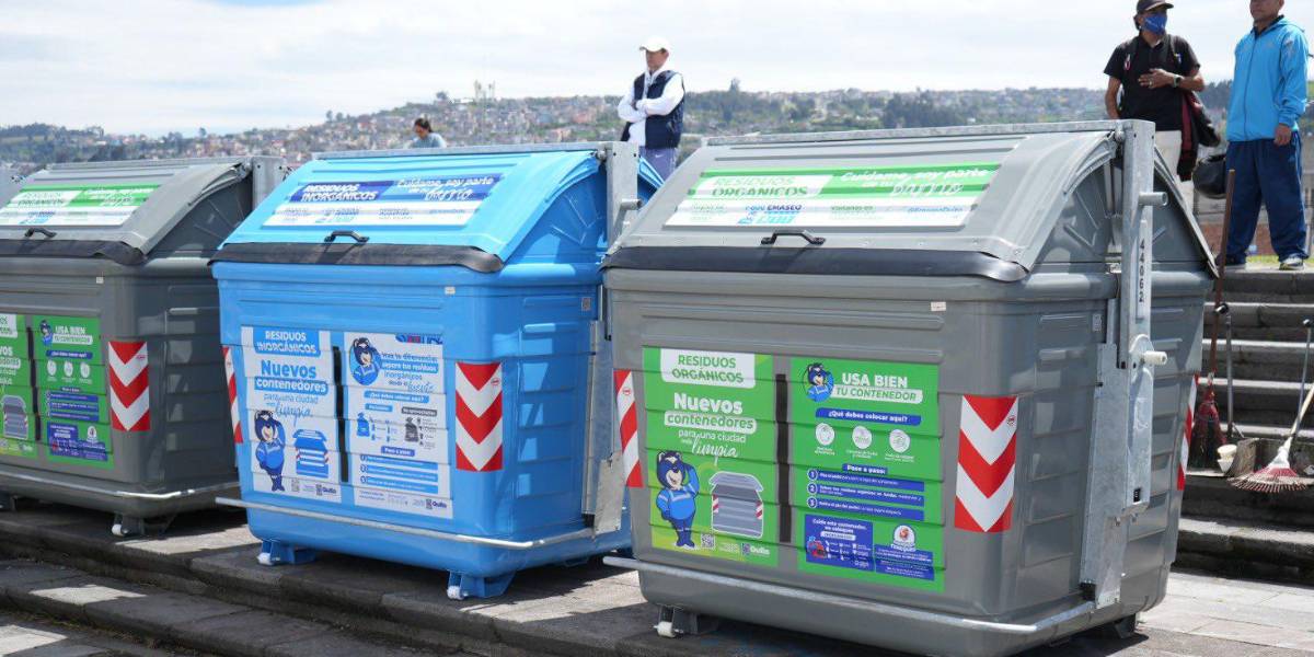 Quito | Dos nuevos tipos de contenedores permitirán separar fácilmente la basura