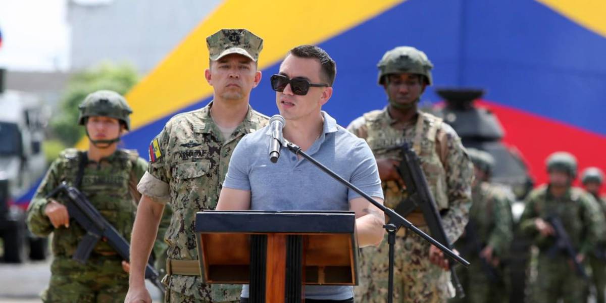 Daniel Noboa envió proyecto de ley urgente para facilitar donaciones a la Policía y Fuerzas Armadas