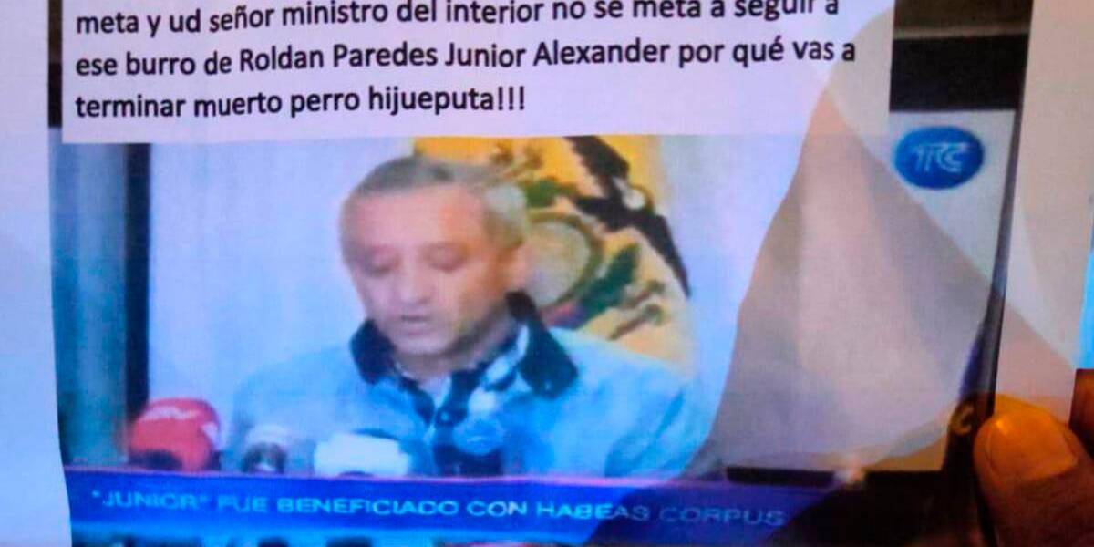 Ministro Patricio Carrillo recibe amenazas de muerte a través de un panfleto