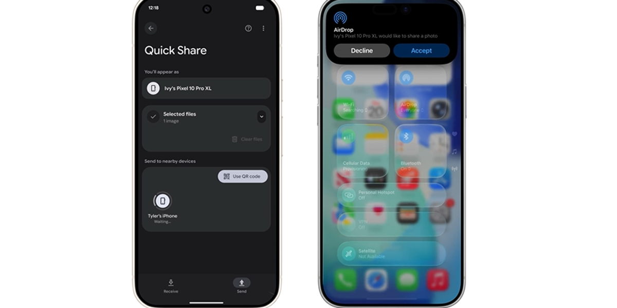 Android podrá compartir archivos con Iphone mediante la función AirDrop