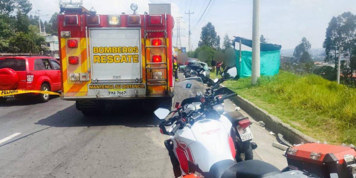 Quito | Un choque en la avenida Simón Bolívar deja cuatro personas heridas
