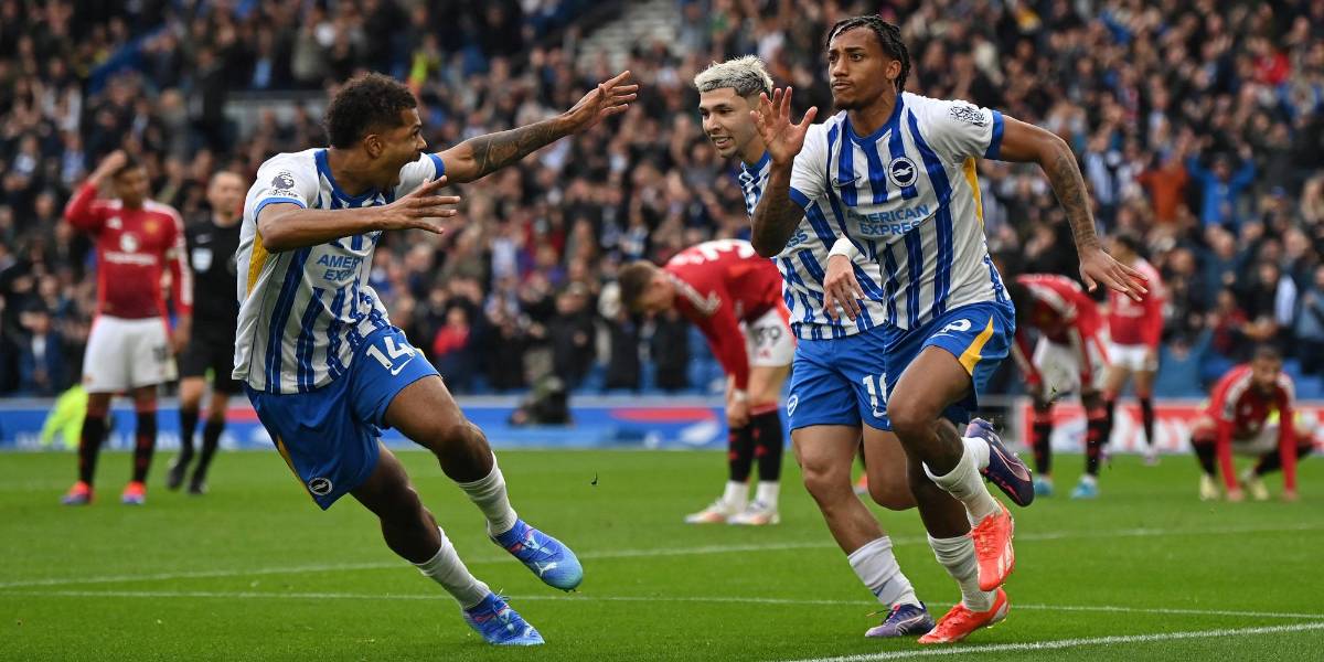Brighton, sin Jeremy Sarmiento, vence 2-1 al Manchester United
