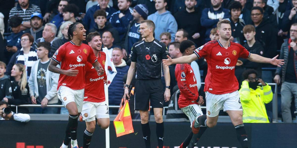 Tottenham y Manchester United firman un agónico empate en la Premier League