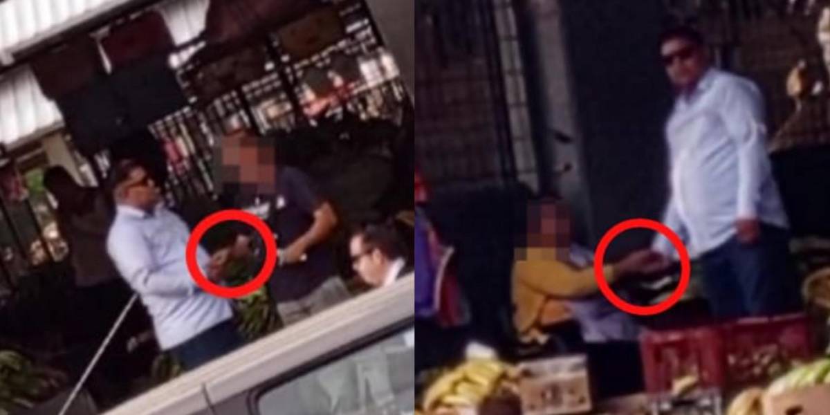 Videos captan a funcionarios del Mercado de Montebello cobrando dinero y productos a comerciantes