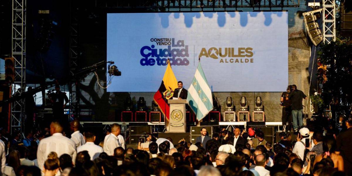 Fundación de Guayaquil | Aquiles Álvarez finalizó su discurso con críticas hacia el Gobierno