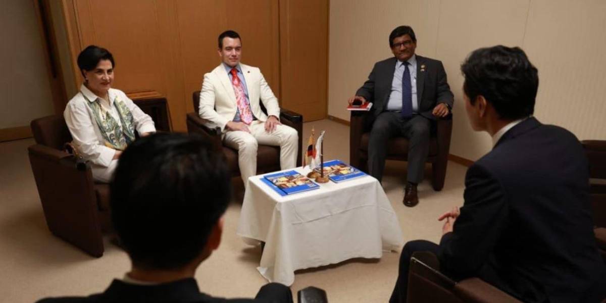 Noboa se reunió con el Ministro de Economía de Japón y busca encaminar acuerdo comercial