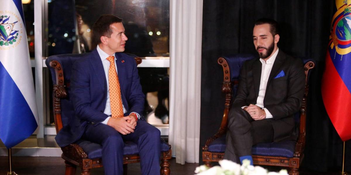 Noboa se interesó en el Plan de Control Territorial de El Salvador, durante su encuentro con Bukele