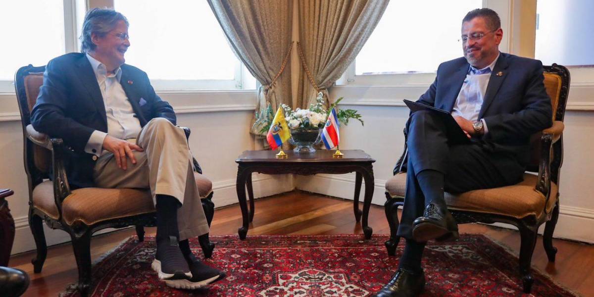 Guillermo Lasso se reúne con el presidente de Costa Rica por acuerdo comercial