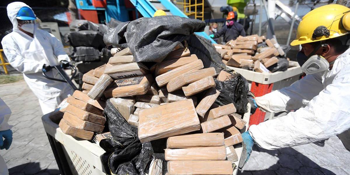 Narcotráfico en Ecuador: Más de 861 toneladas de cocaína se han destruido en cuatro años