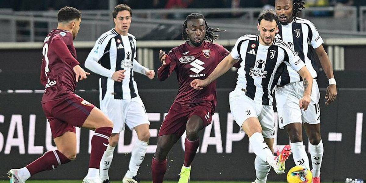Juventus no pasa del empate con el Torino y se aleja de la pelea por el liderato en Italia