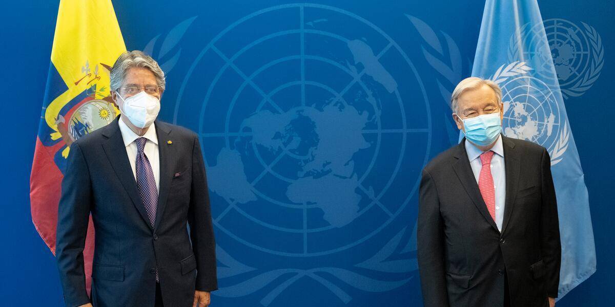Presidente Lasso dialoga en la ONU con la UE, Abinader y Guterres