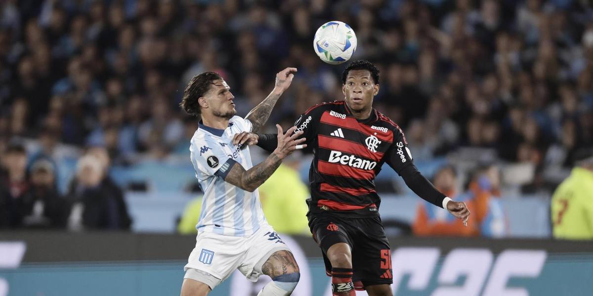 Con Gonzalo Plata expulsado, Flamengo eliminó a Racing y jugará la final de la Copa Libertadores