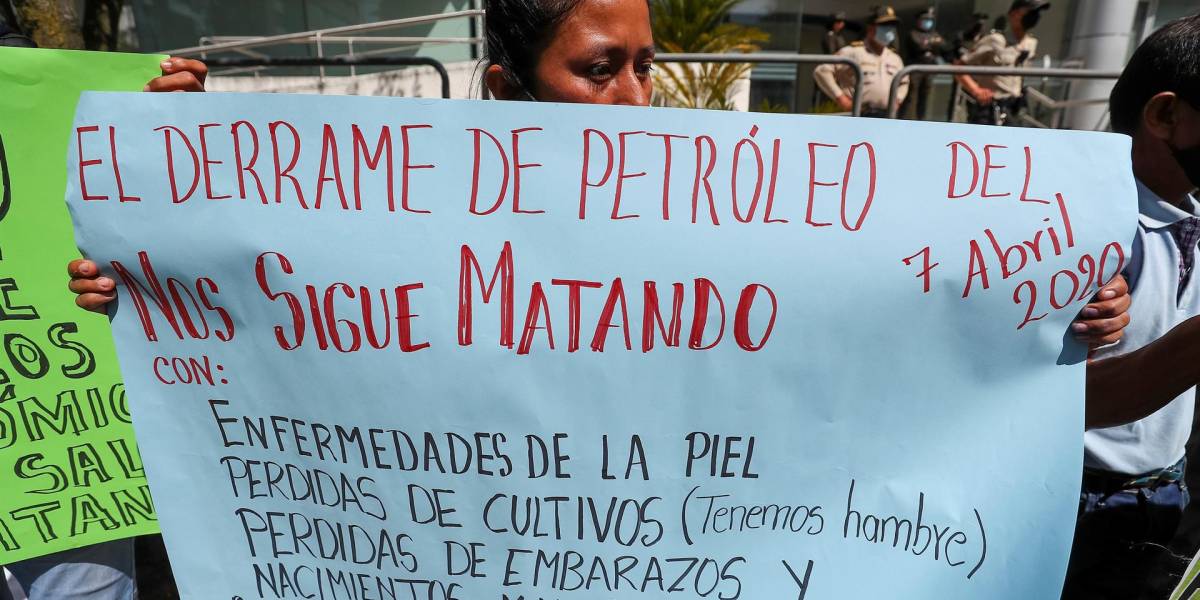 Indígenas exigen justicia por derrame de petróleo en 2020