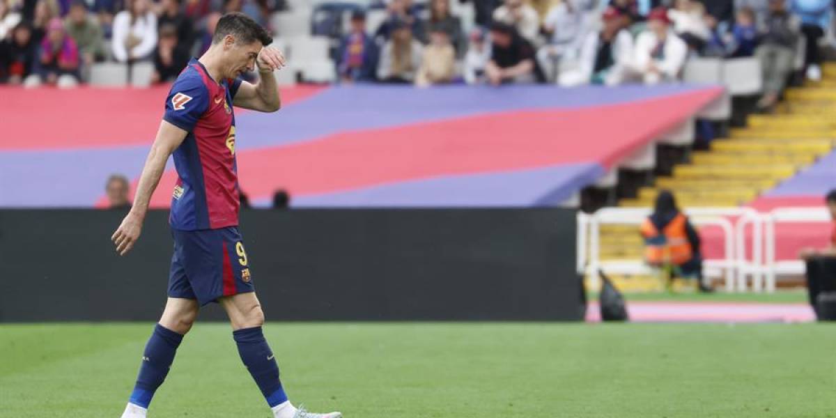 Lewandowski sufre una lesión en el semitendinoso del muslo izquierdo y es duda para la final de la Copa del Rey y Champions