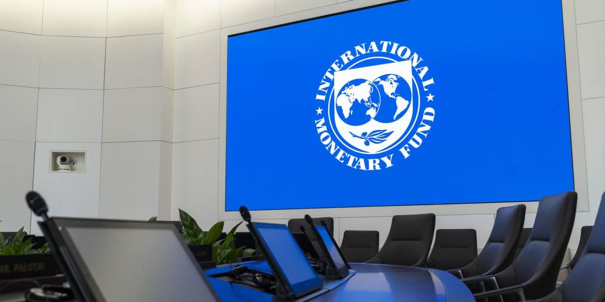 Imagen del logo del Fondo Monetario Internacional (FMI).