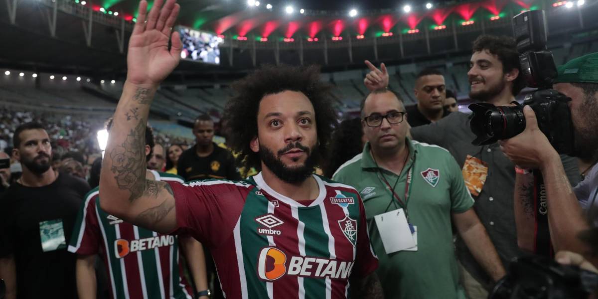 Más de 35.000 hinchas de Fluminense recibieron a Marcelo en el Maracaná