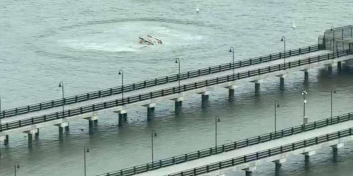 Un helicóptero se estrelló en el río Hudson en Nueva York