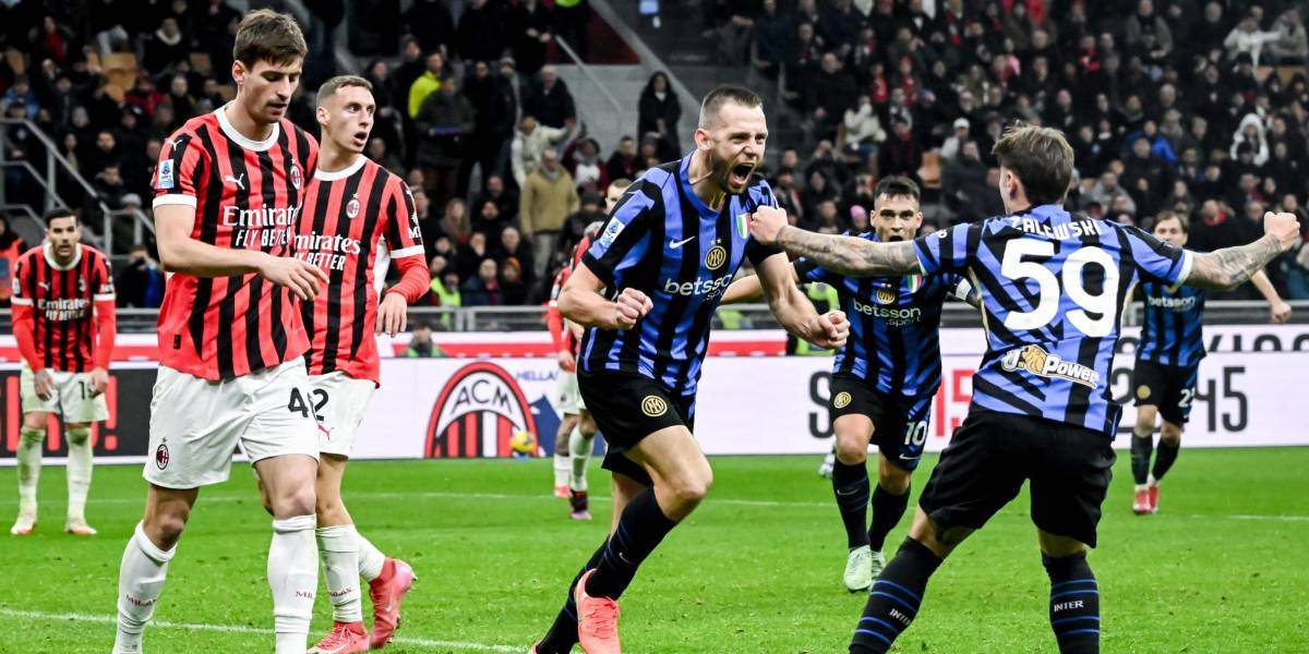Inter de Milán le dañó la fiesta al AC Milan y empató el Derbi en los últimos minutos