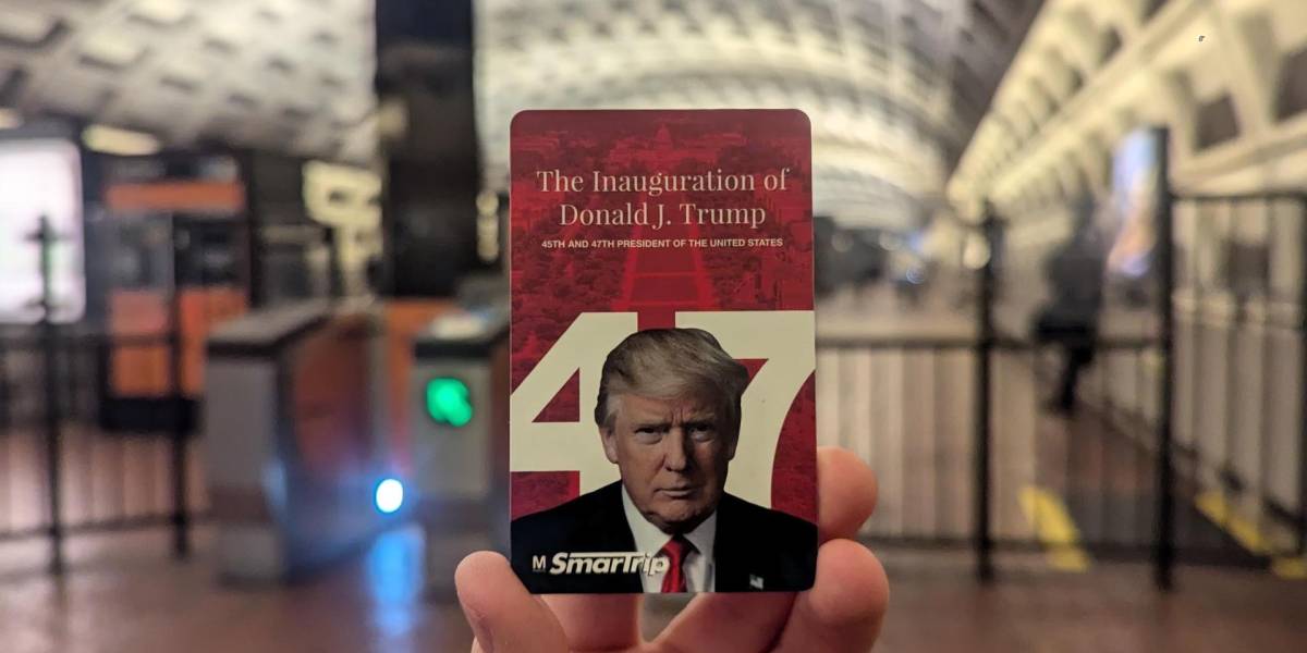 El metro de Washington lanza tarjetas conmemorativas por la investidura de Donald Trump