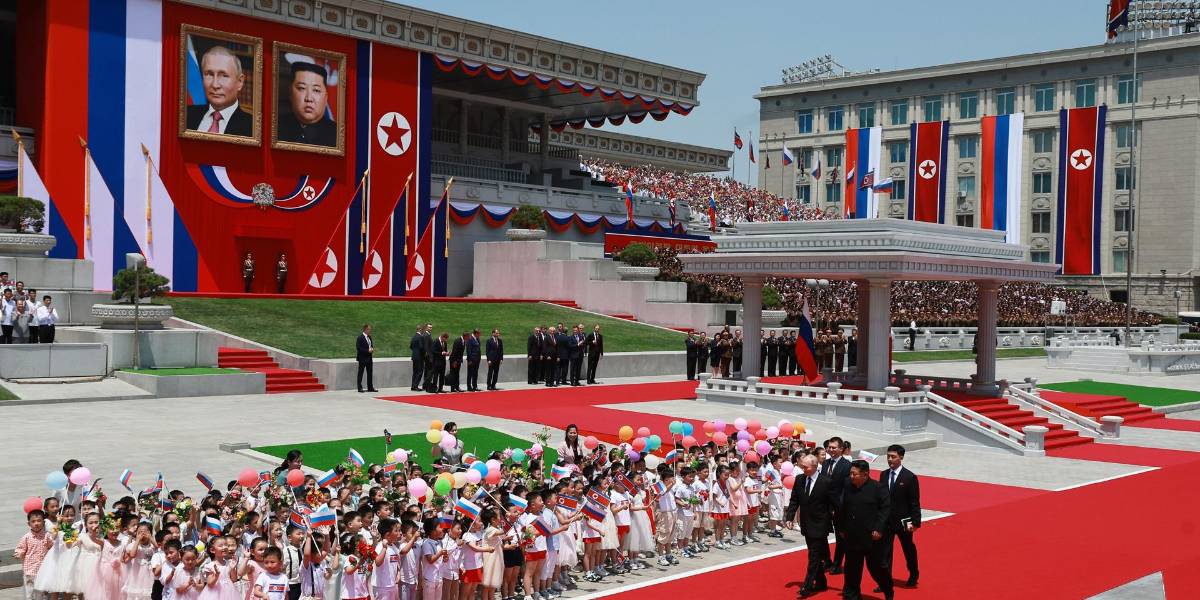 Putin y Kim: las imágenes del rimbombante recibimiento del líder de Corea del Norte al presidente de Rusia