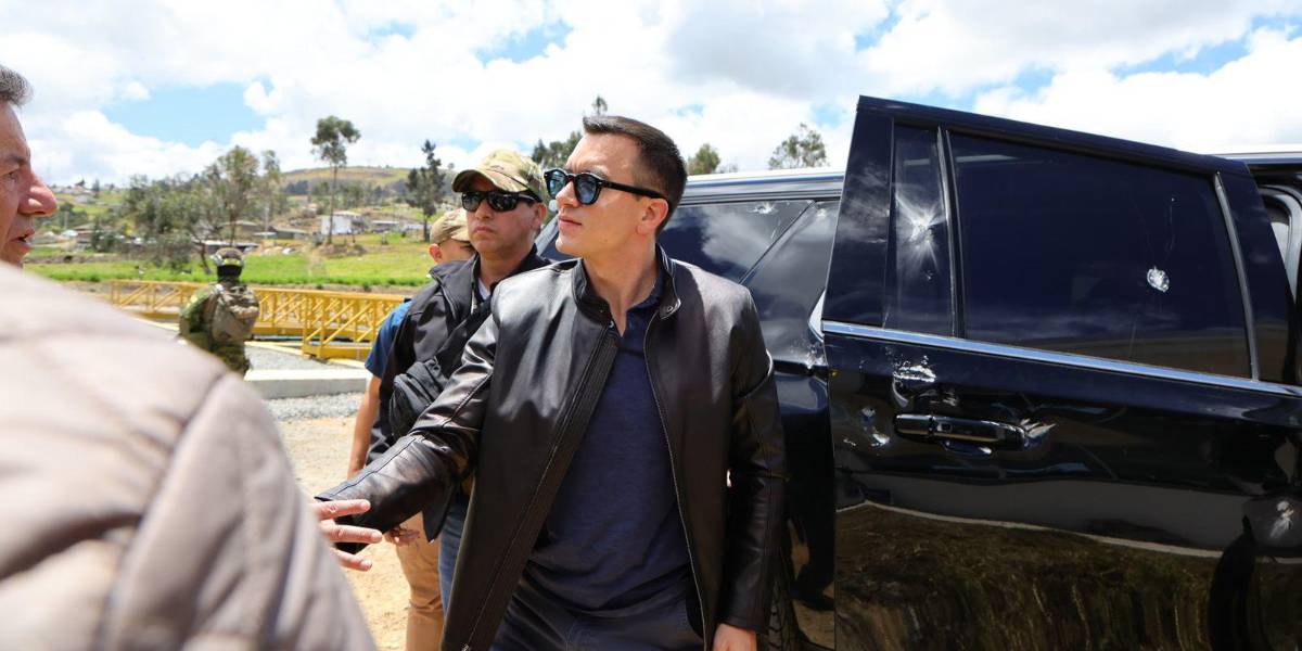 La caravana presidencial fue atacada en Cañar; Gobierno denuncia que intentaron matar a Daniel Noboa