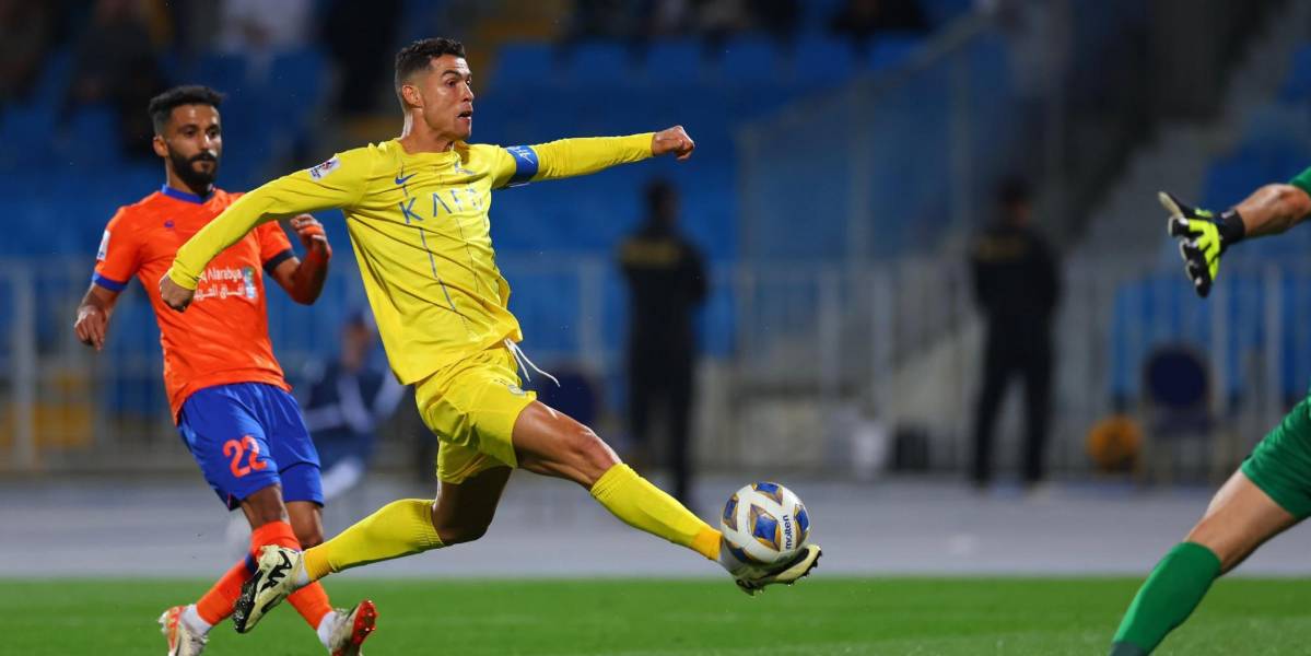 Cristiano Ronaldo anotó un gol en la victoria del Al Nassr en la ida de octavos de la Champions League de Asia