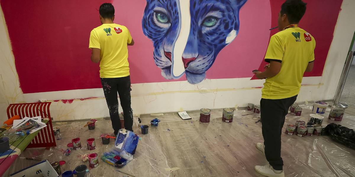 Coloridos animales se pintan en 3D en Quito para defender la vida silvestre