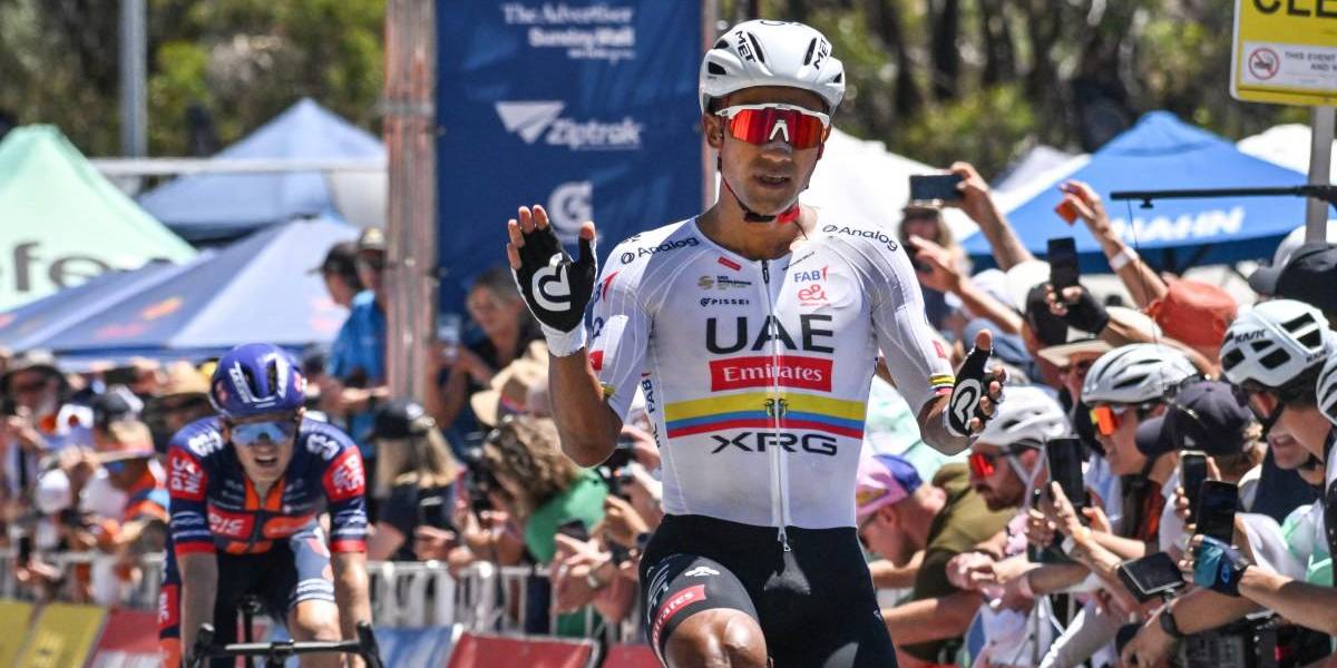 Jhonatan Narváez gana la quinta etapa del Tour Down Under y lidera la clasificación general