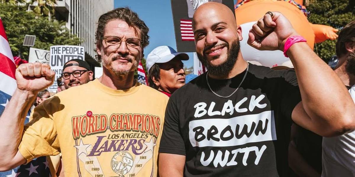 Pedro Pascal, James Lee Curtis y más celebridades se unieron al No Kings Day para manifestarse contra Trump