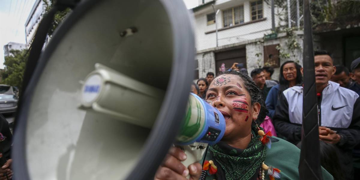 Indígenas se manifiestan en la Corte Constitucional por actividades petroleras